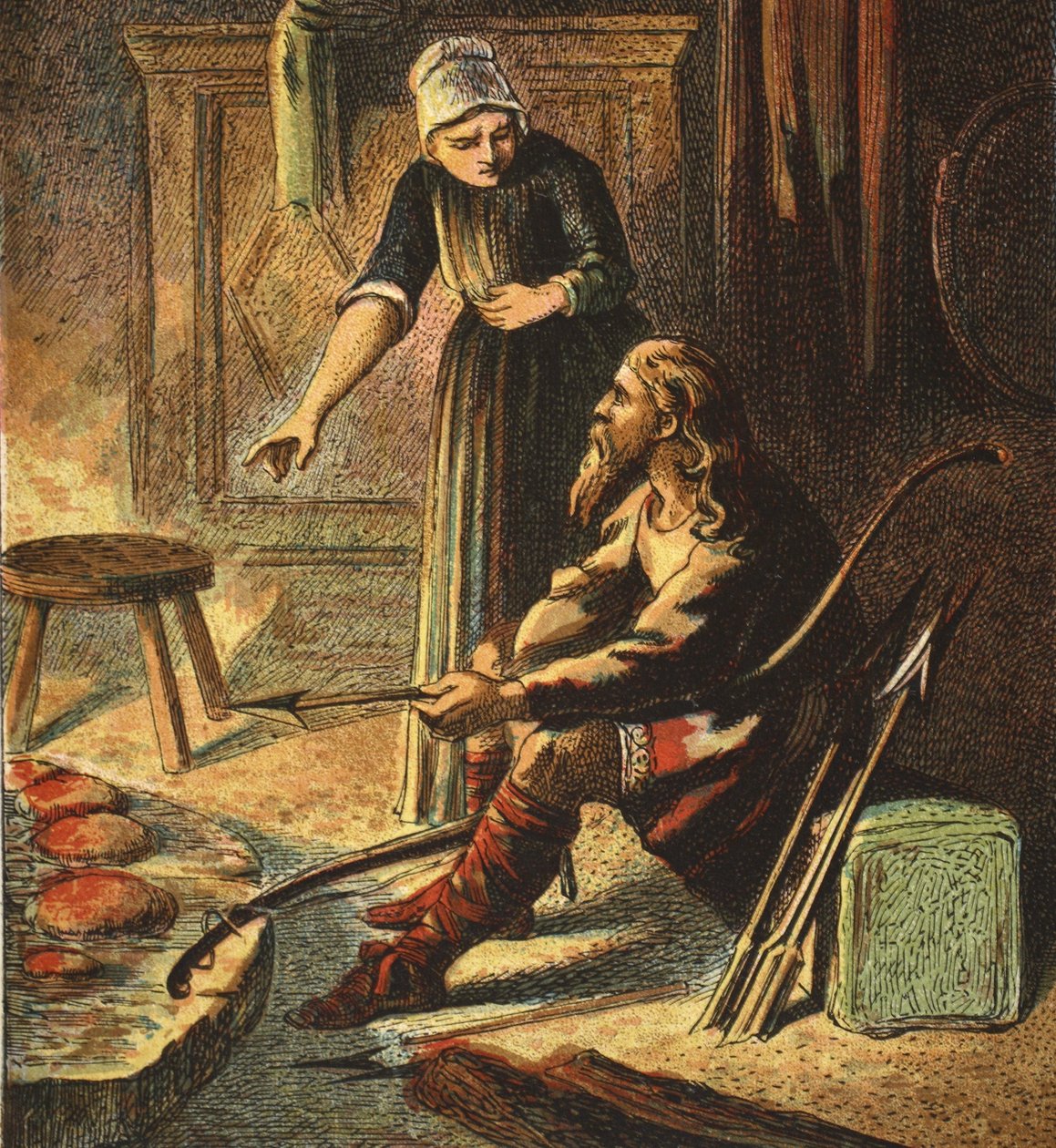 Kral Alfred ve Pastalar, pub. 1890 by English School