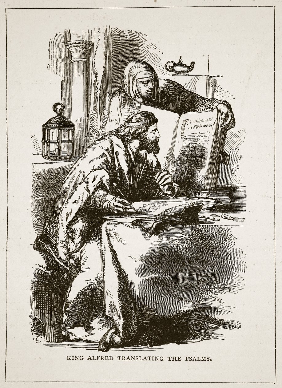 Kral Alfred Mezmurları tercüme ediyor by English School