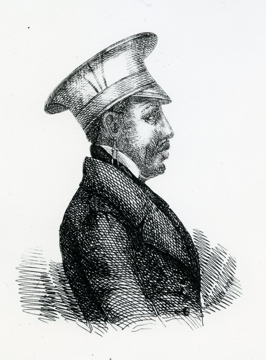 Kral Moshoeshoe I (c.1786-1870) (gravür) by English School