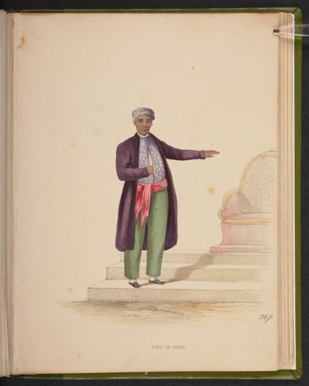 "Oude Kralı, kardeşi ve görevlileri" nden "King of Oude" by English School