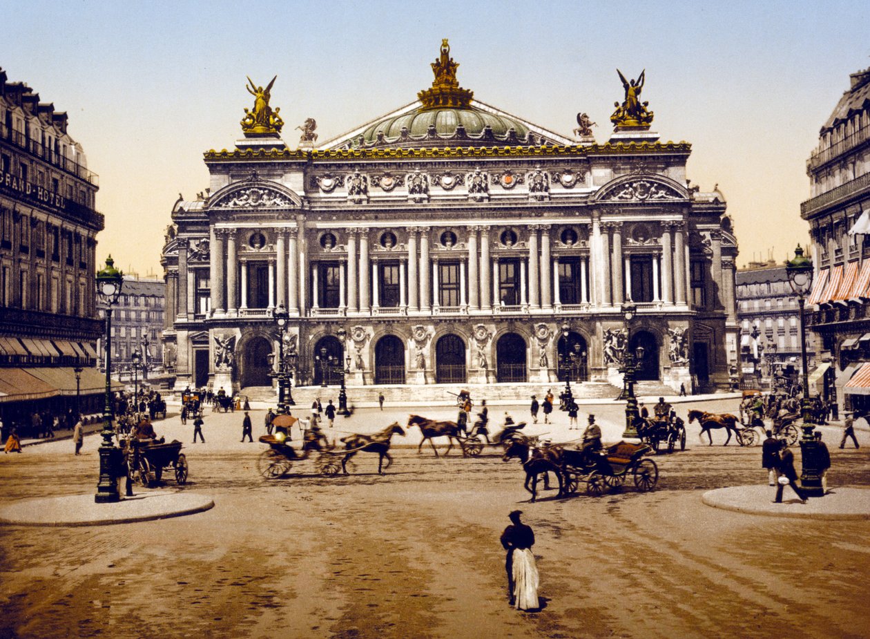 LOpera, Paris (el ile renklendirilmiş fotoğraf) by English School