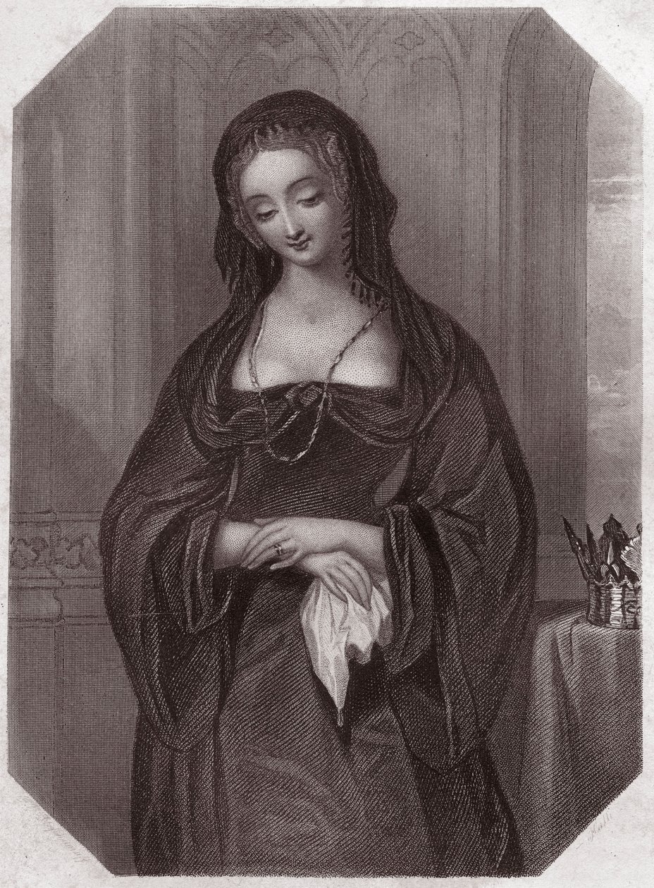 Lady Gray (Henry VI) (Henry VI) (Elizabeth Woodville) içinde - “” Galerie des femmes de Shakespeare, erken Londra sanatçıları tarafından eleştirel ve edebi notlarla zenginleştirilmiş kırk beş ciddi portre koleksiyonu””” yaklaşık 1838 - “