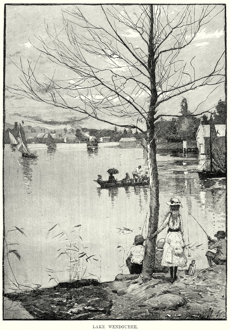 Wendouree Gölü (gravür) by English School