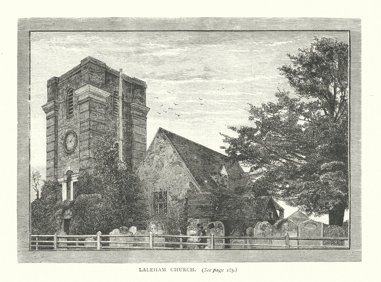 Laleham Kilisesi (gravür) by English School