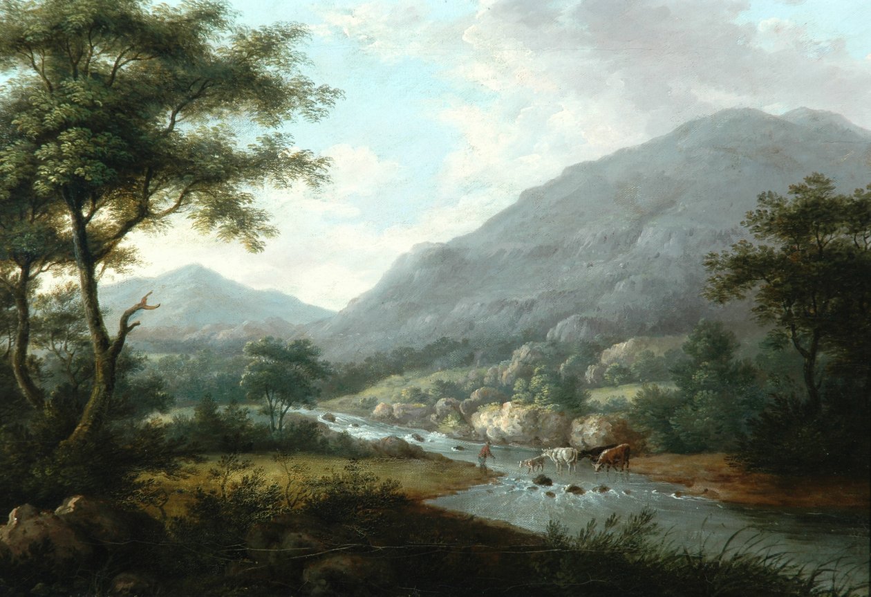 Sığır ile manzara by English School