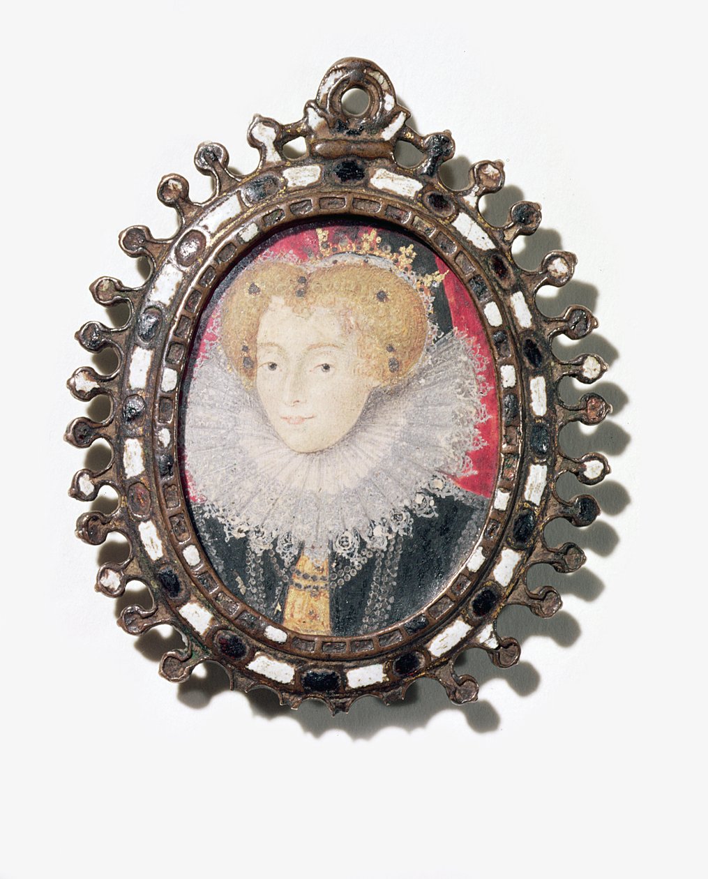 Lettice Knollys, Lady Leicester (parşömen üzerine suluboya) by English School