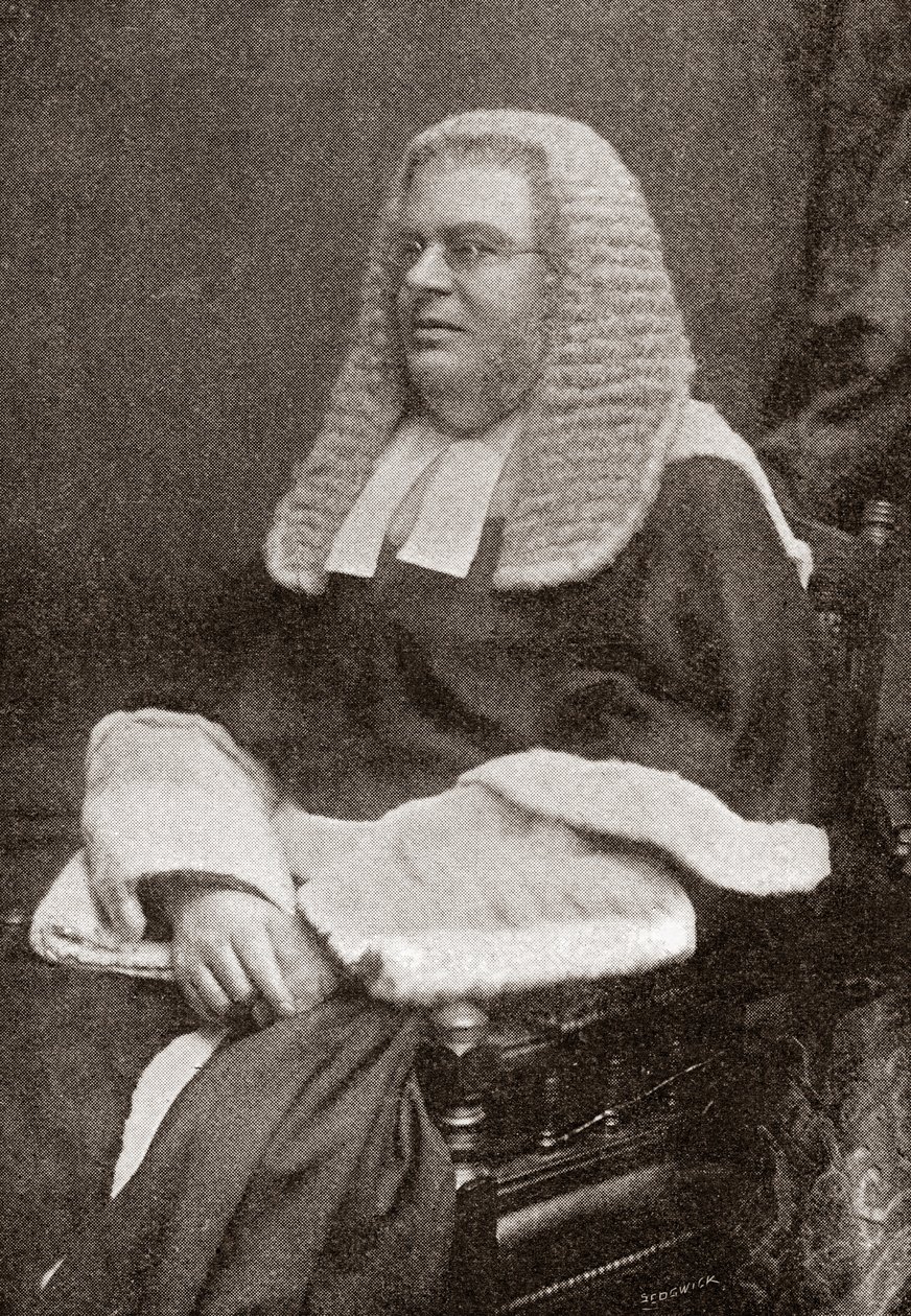 Lewis William Mağarası 1832 –1897. İngiliz yargıç. The Strand Magazine'den, 1896'da yayınlandı by English School