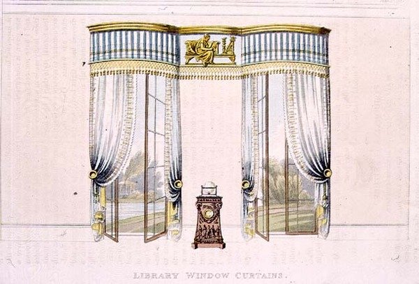 Kütüphane pencere perdeleri, Ackermann