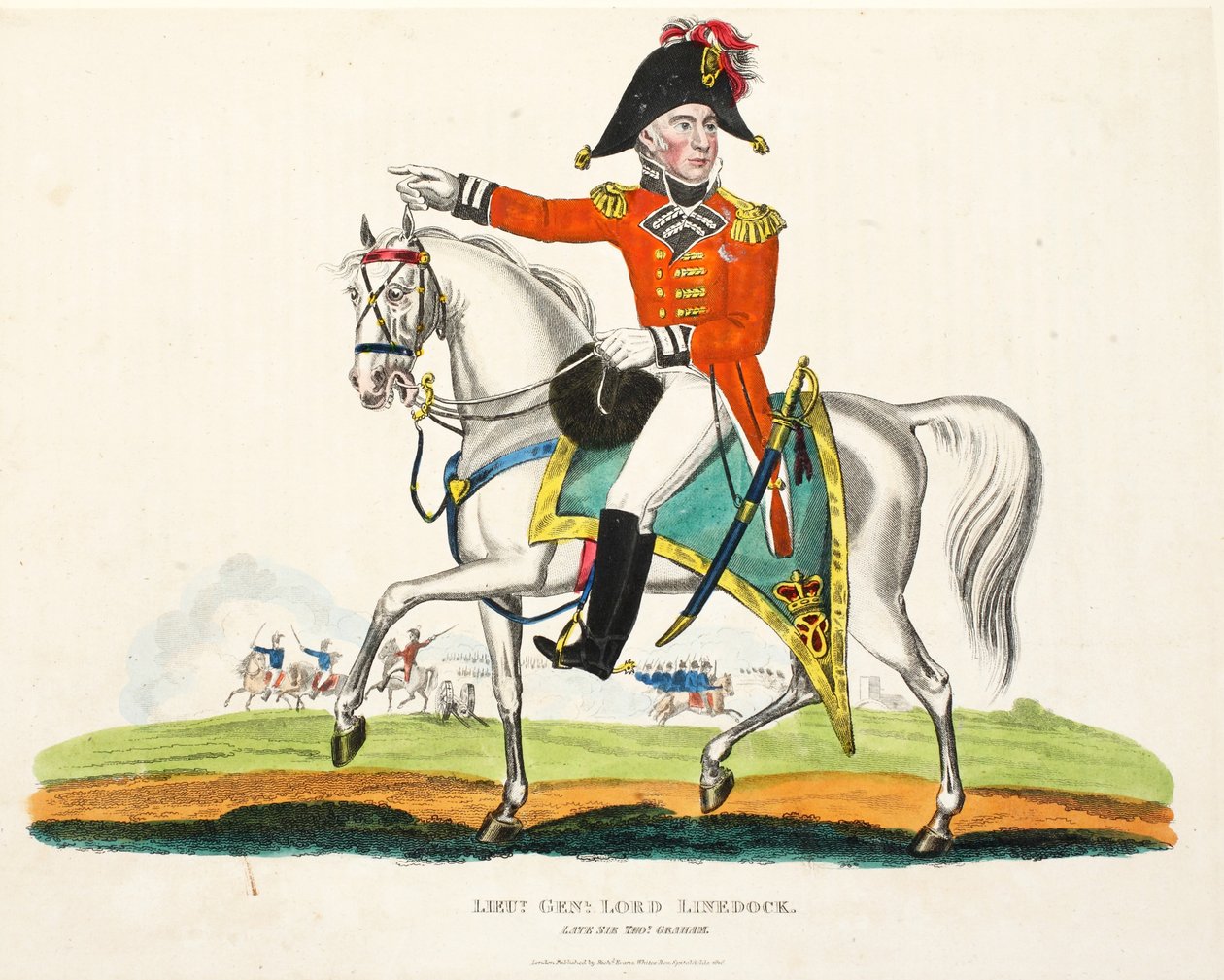 Korgeneral Lord Linedock, pub. Richard Evans, engr Romney, William Mudford