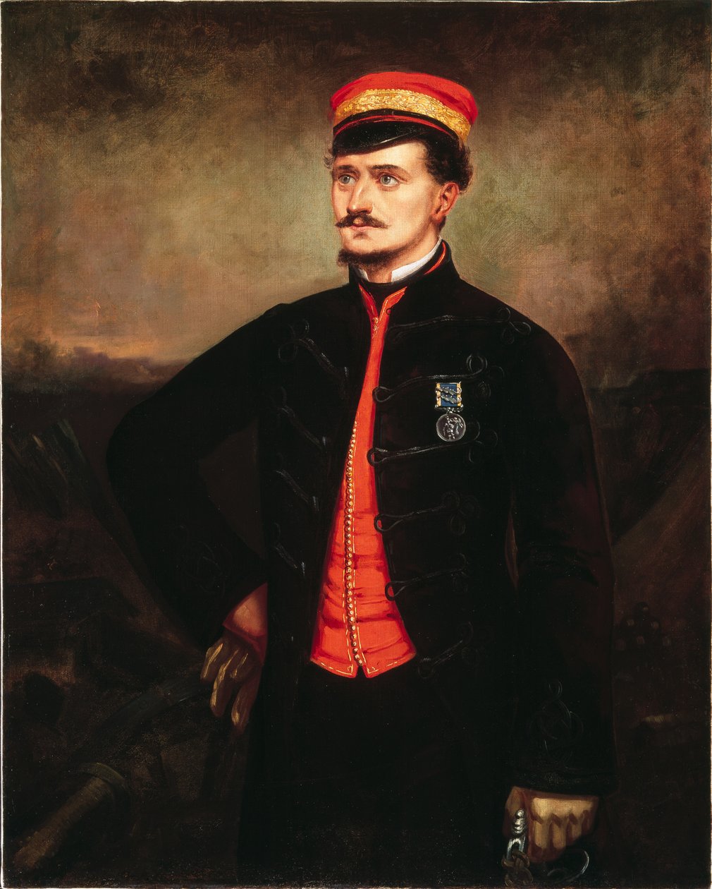 Teğmen Thomas Murphy, Türk Birliği'nin soyunma üniforması içinde, Kırım, 1857 by English School
