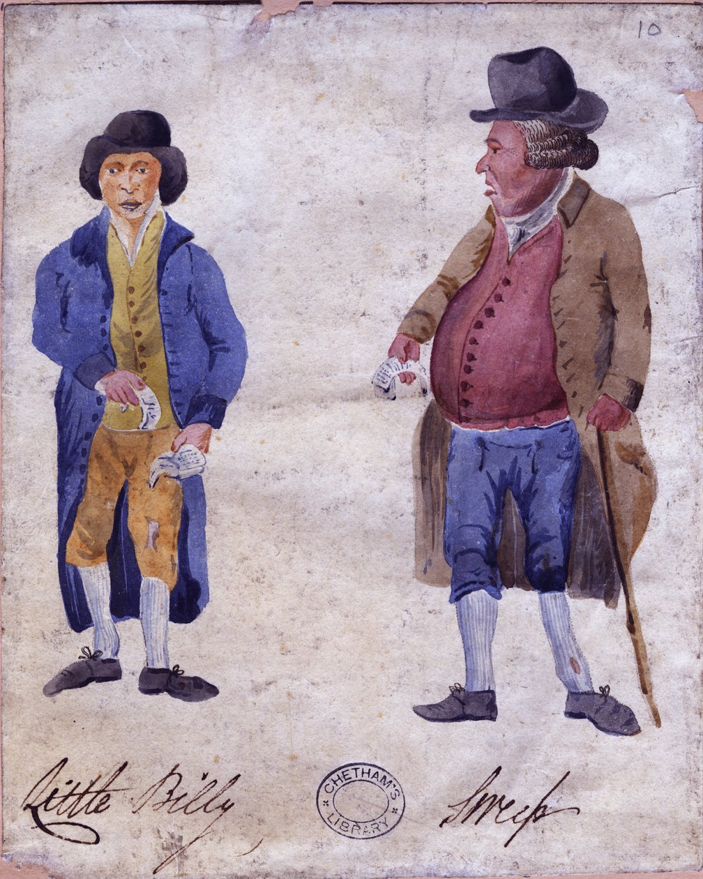 Little Billy ve Sweep, 19. yüzyıl başı (kağıt üzerinde wc) by English School