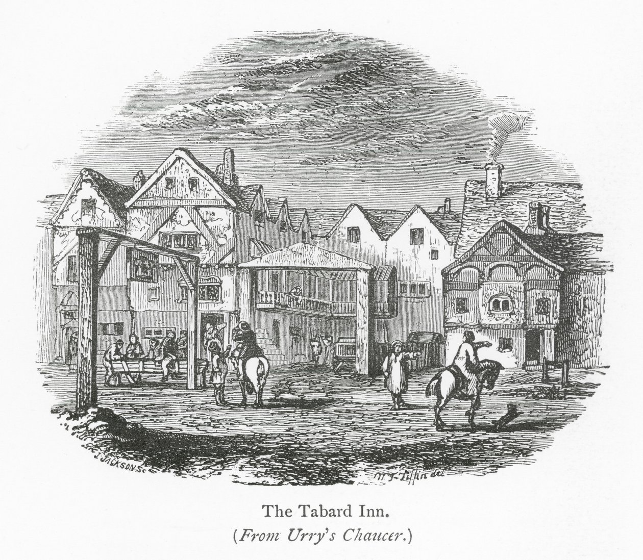 Londra Kulüpleri: The Tabard Inn (gravür) by English School