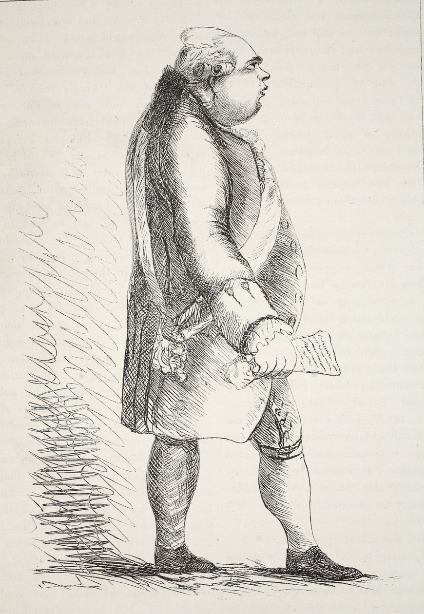 Lord North, eski bir baskının tıpkıbasımı by English School