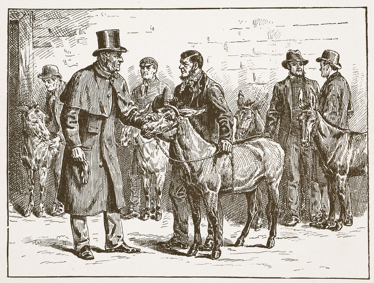 Lord Shaftesbury, bir maliyet satıcısı Eşek Gösterisini teftiş ediyor, İngiltere Kilisesi