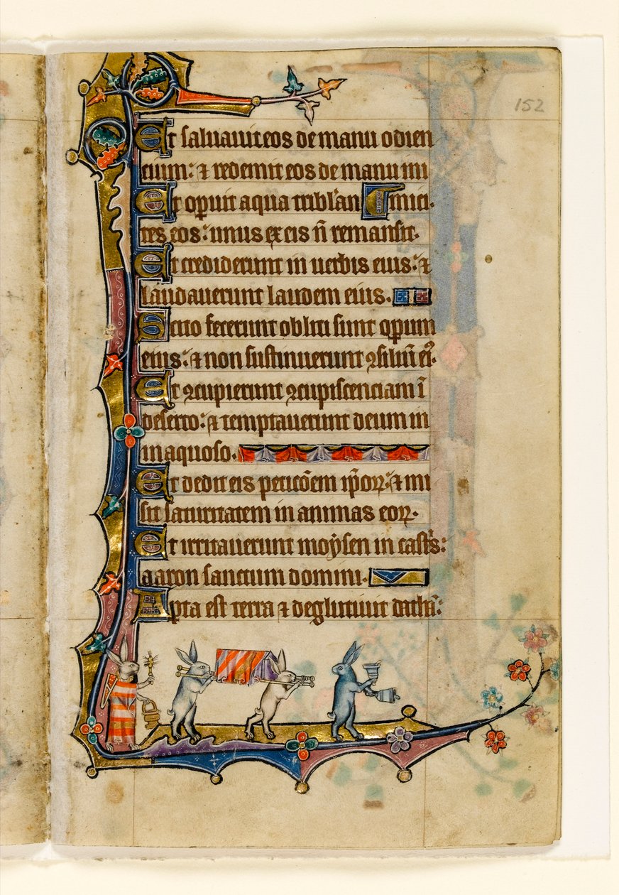 MS 1-2005, fol. 152r: Bir Tavşan Cenaze Alayı, Macclesfield Psalter