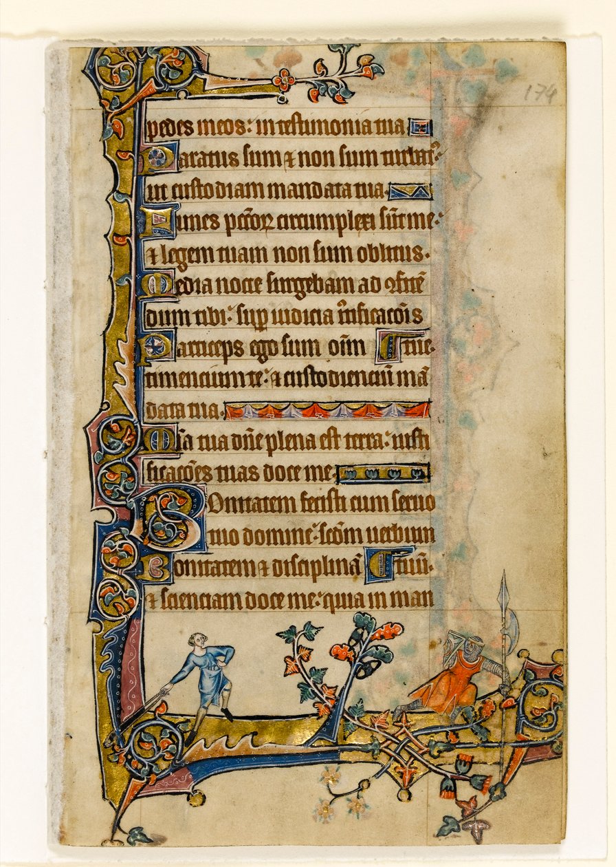 MS 1-2005, fol. 174r: David ve Goliath, Macclesfield Psalter