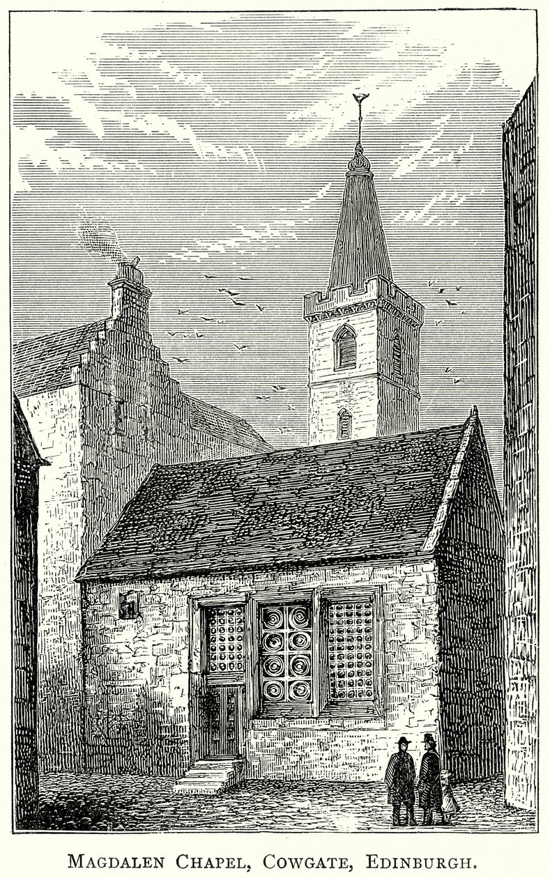 Magdalen Şapeli, Cowgate, Edinburgh (gravür) by English School