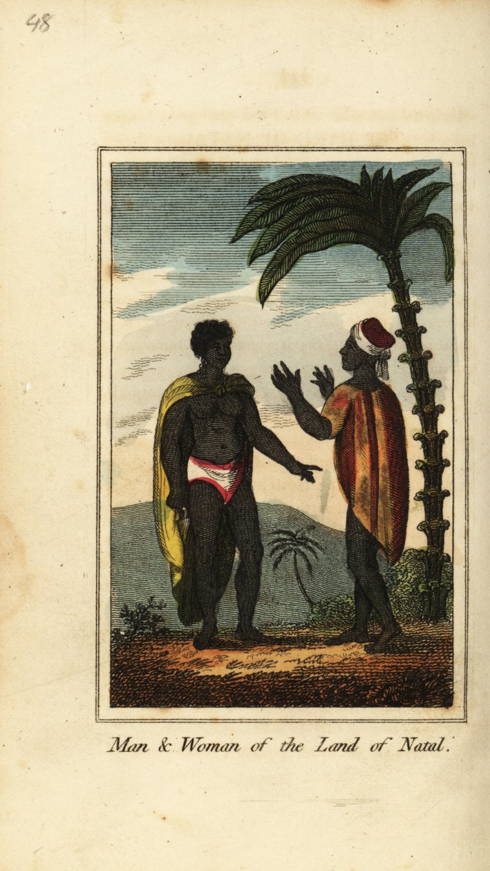 Erkek ve kadın Land of Natal, Güney Afrika by English School