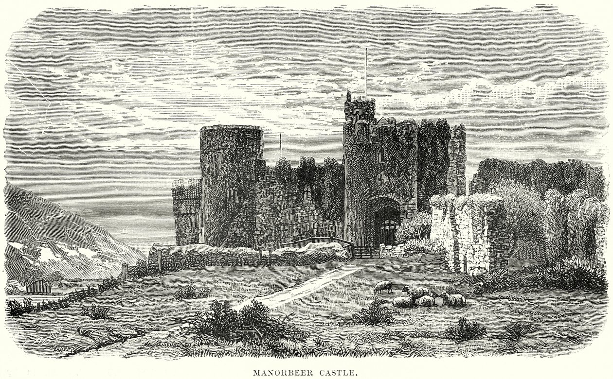 Manorbeer Kalesi (gravür) by English School