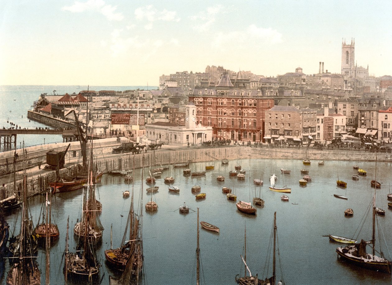 Limandan Margate (el boyaması fotoğraf) by English School