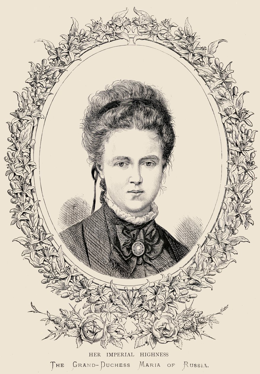 Maria Alexandrovna (1853-1920) Majesteleri Rusya Büyük Düşesi by English School