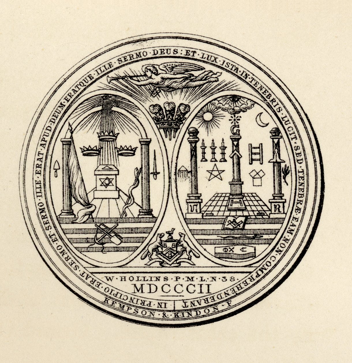 Masonik mühür, 1802, Thomas C. Jack tarafından yayınlanan 