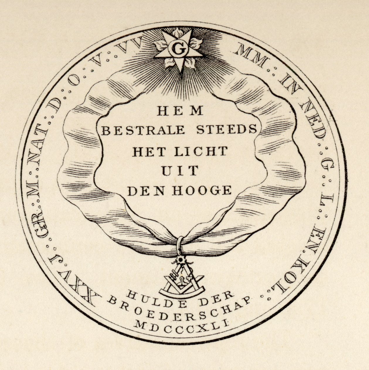 Masonic seal, 1841, from 