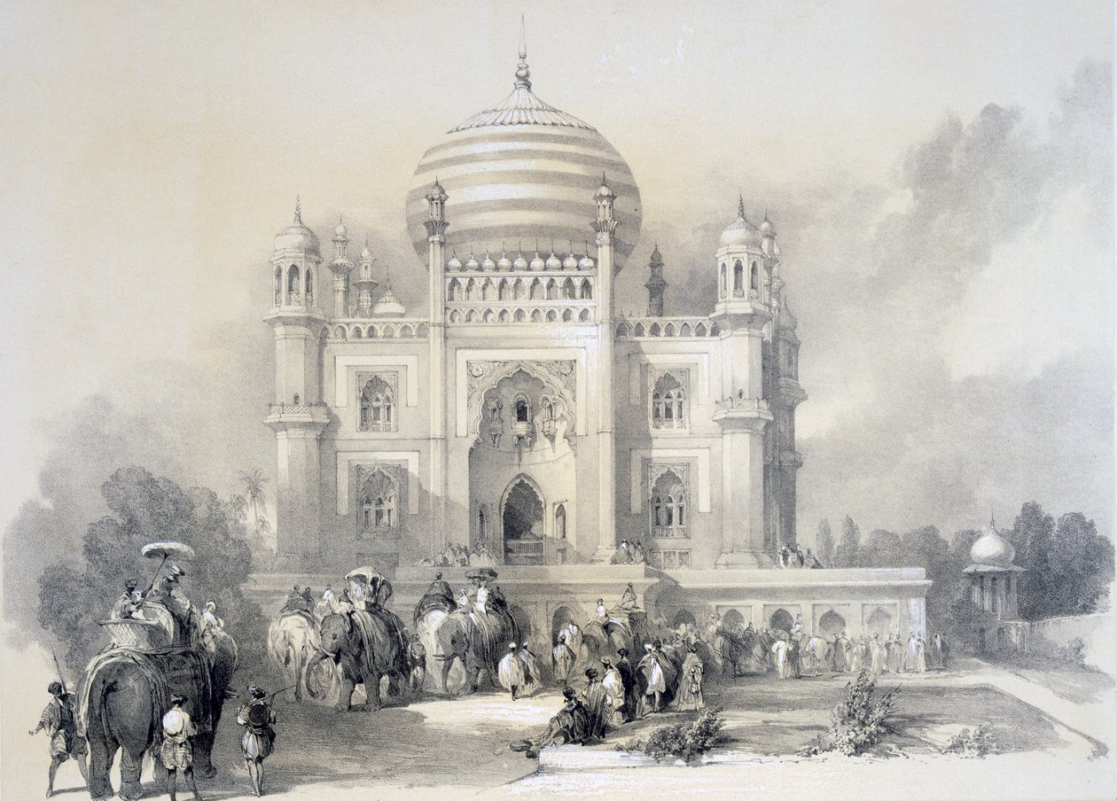 Jufhir Junge Mozolesi, Delhi, Doğu Portföyünden: Hindistan Manzarasının ve Mimarisinin Pitoresk İllüstrasyonları, Horace H. Wilson tarafından, 1841 yayınlandı by English School