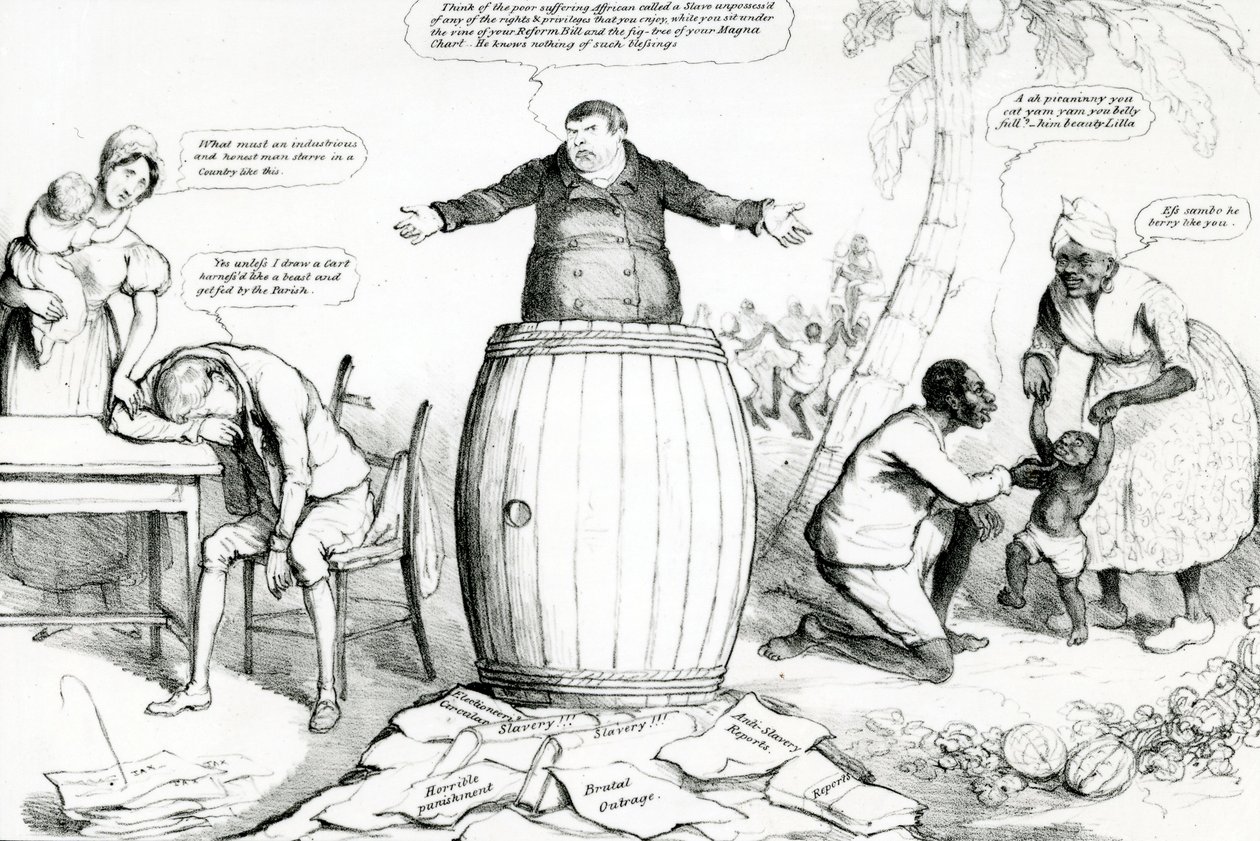 Thomas McLean tarafından yayınlanan McLeans Aylık Karikatürler Sayfası veya Görünümlü Cam, Robert Seymour tarafından basılmıştır, 1832 by English School