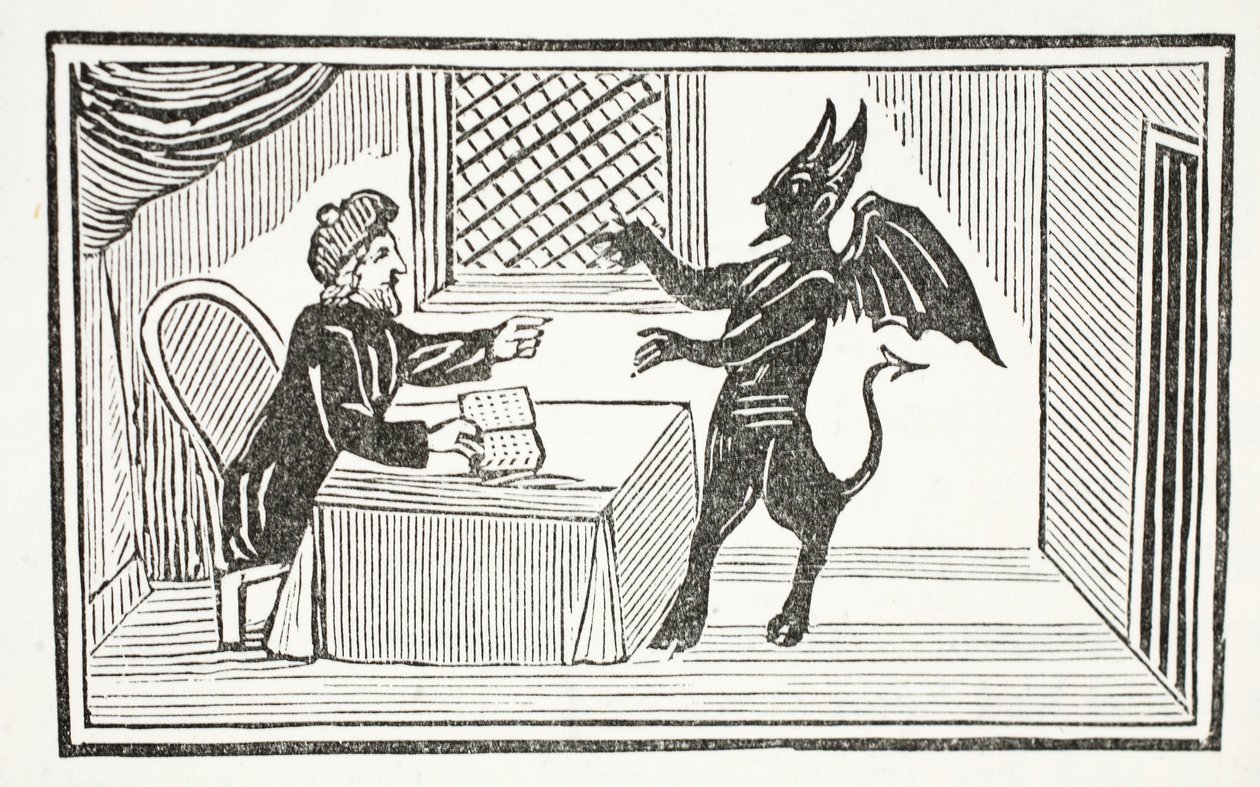 Mephistopheles Doktorların evine gelir, John Ashton
