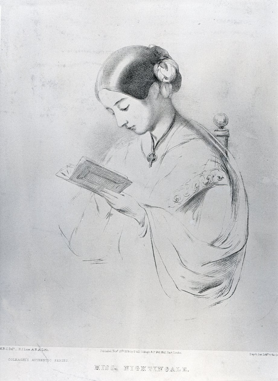 Bayan Florence Nightingale (1820-1910) 1854 by English School