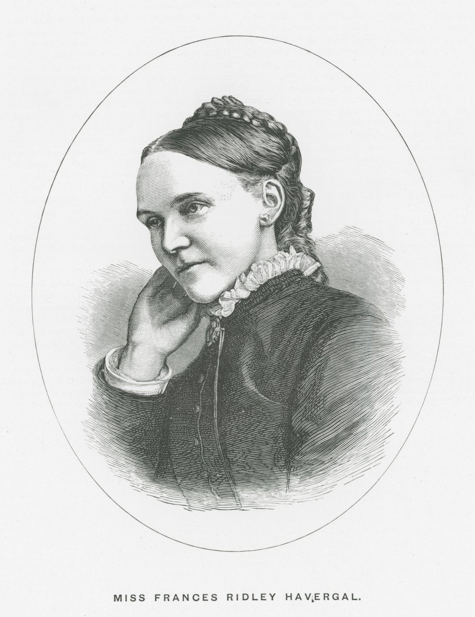 Bayan Frances Ridley Havergal (taş baskı) by English School