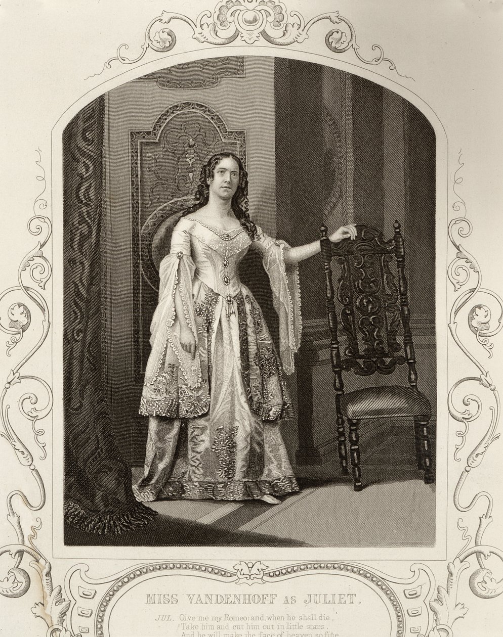 Miss Vandenhoff Juliet rolünde, Romeo ve Juliet