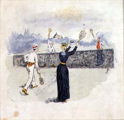 Karışık Çiftler (kağıt üzerine suluboya, kalem ve mürekkep) by English School