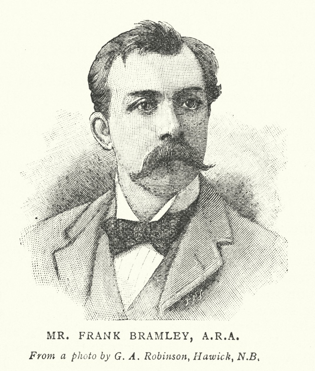 Bay Frank Bramley, ARA (gravür) by English School