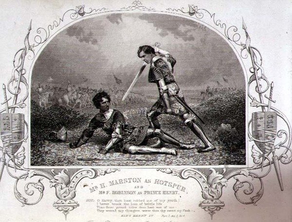 Hotspur rolünde Bay H. Marston ve Prens Henry rolünde Bay F. Robinson, Paine of Islington, pub