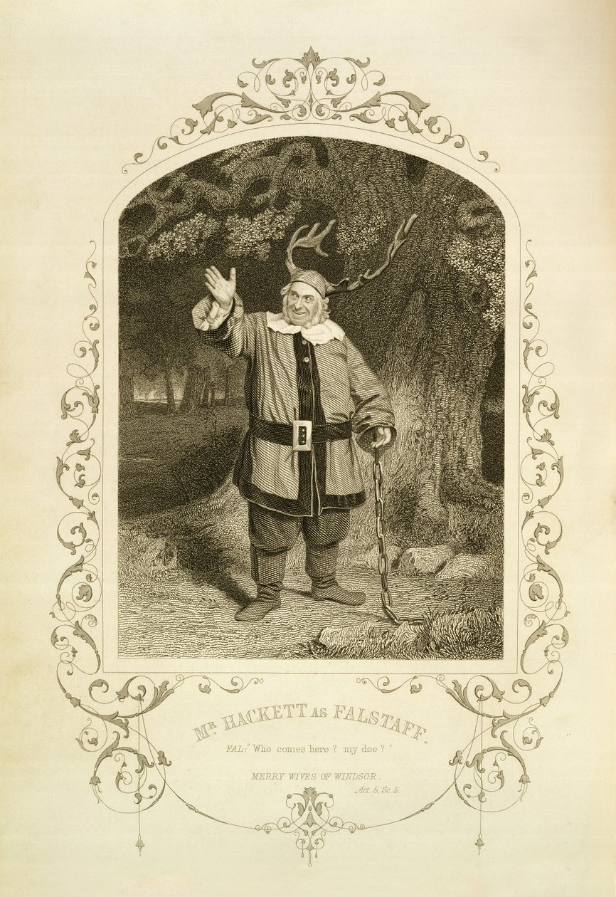 Bay Hackett as Falstaff, Act V Scene 5, William Shakespeare