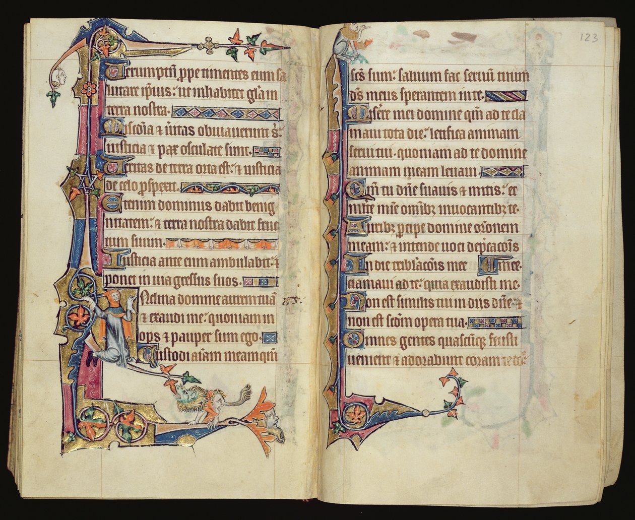 Ms 1-2005, ff.122v-123r: Macclesfield Psalter