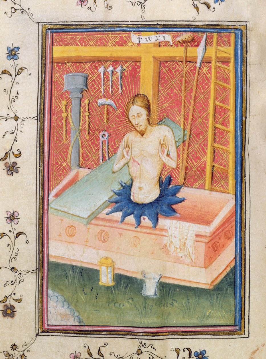Ms 24 f.8 v. Tutkunun Aletleri ile İsa, Knightley Psalter