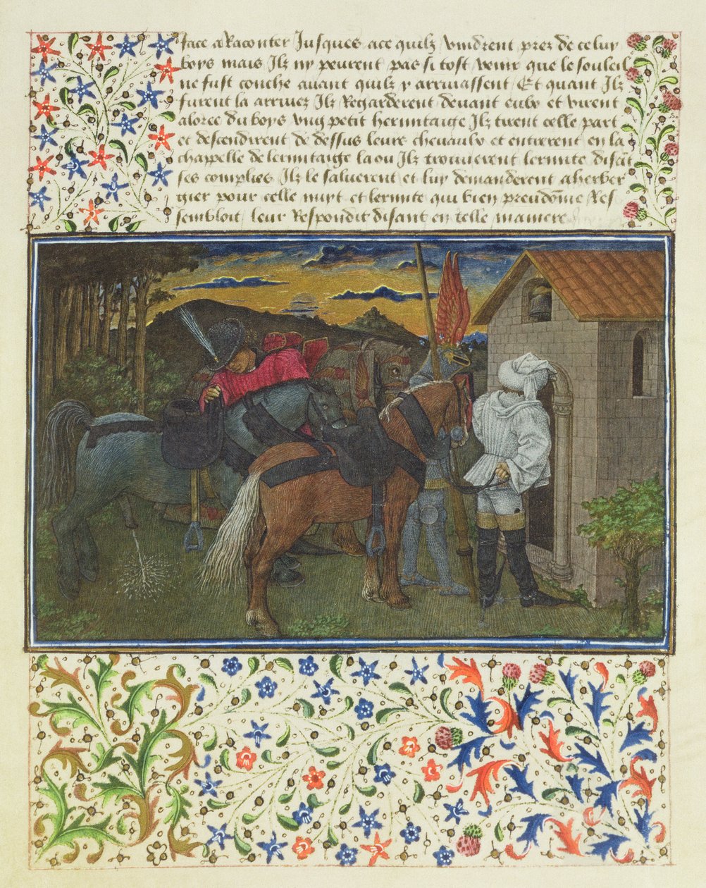 Bayan 2597 Kalp, Arzu ve Cömertlik, akşam geç saatlerde, Hermit Hücresinin önünde, Rene dAnjou