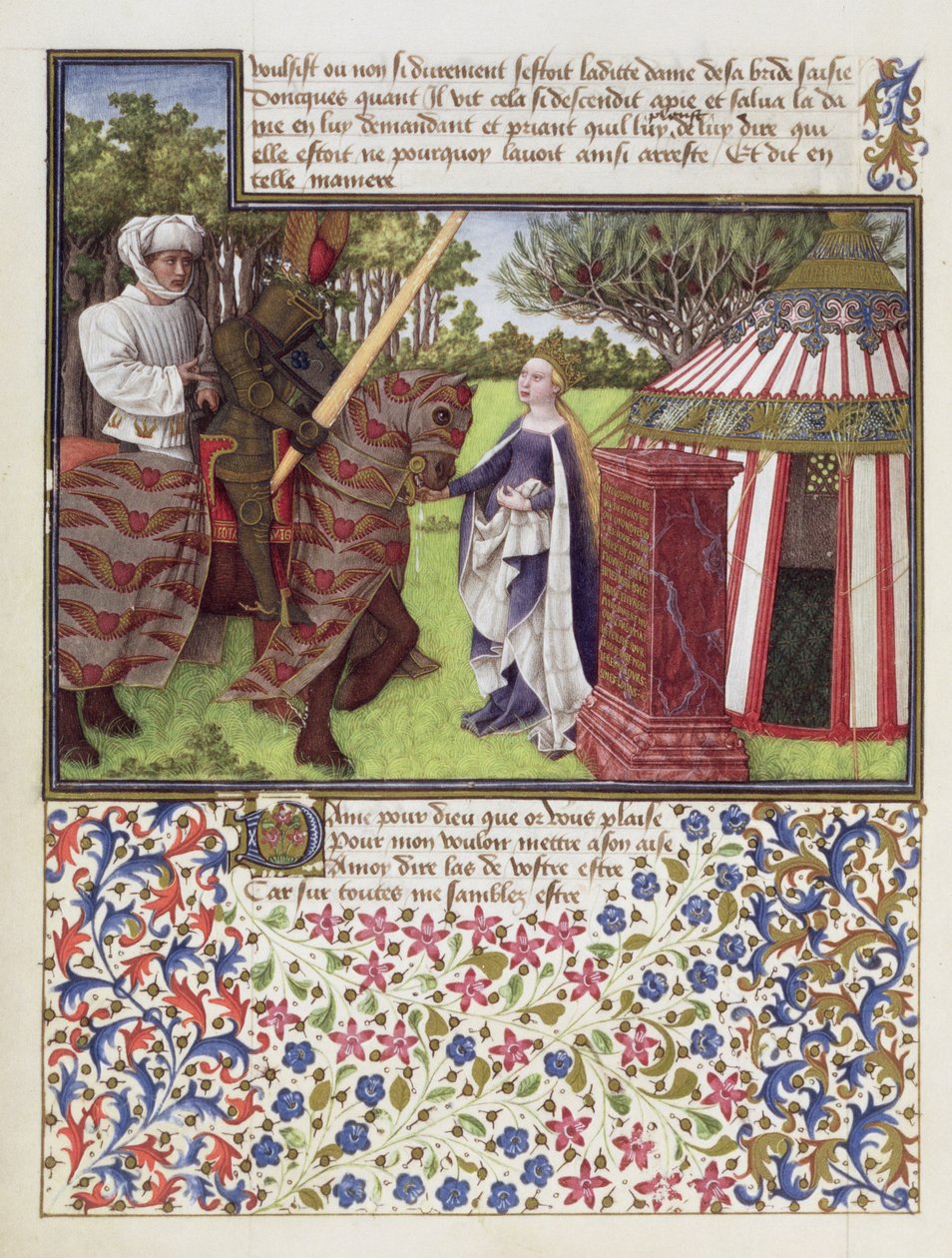 Ms. 2597 Heart and Desire with Hope evinde House, Rene dAnjou tarafından yazılan Livre du Coeur dAmours Espris