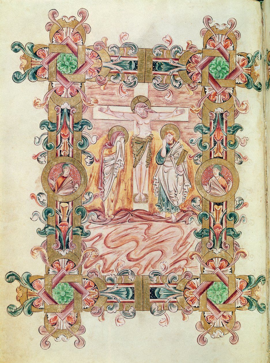 Ms 274 (Y-6) fol.71v The Crucifixion, Jumieges