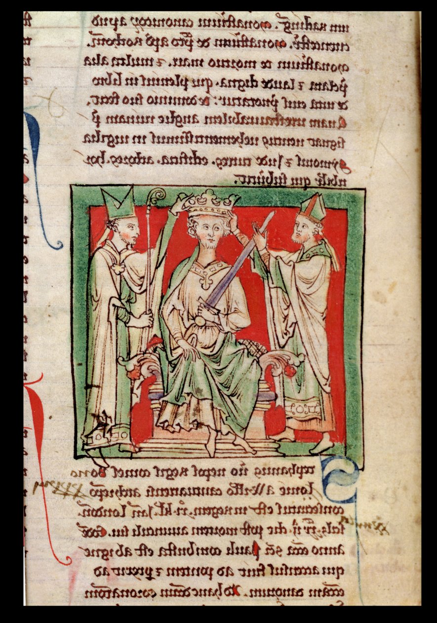 Ms 6712 (A.6.89) fol.133r King Stephen (c.1097-1154), Flores Historiarum
