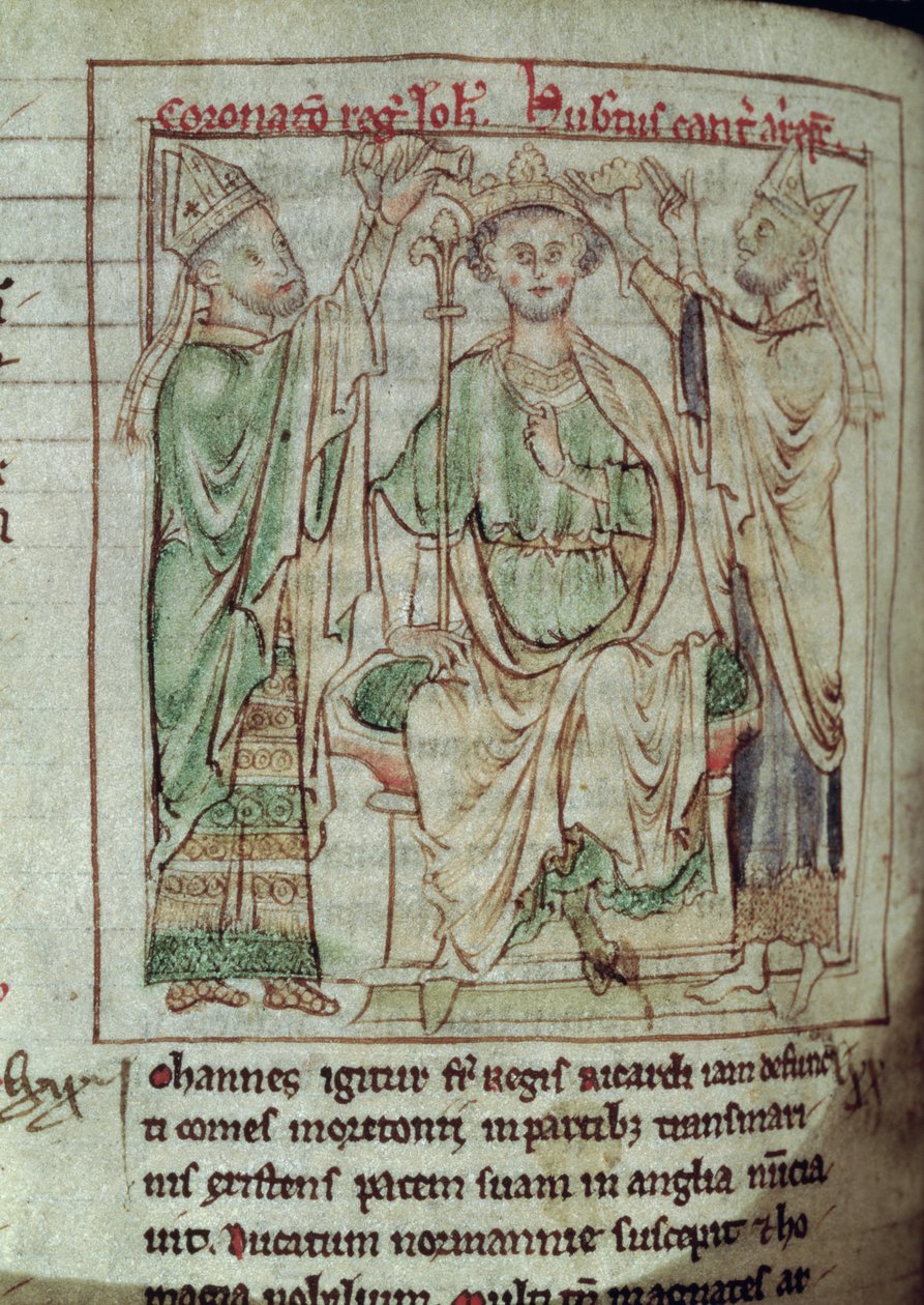 Ms 6712 (A.6.89) fol.144v King John (1167-1216), Flores Historiarum