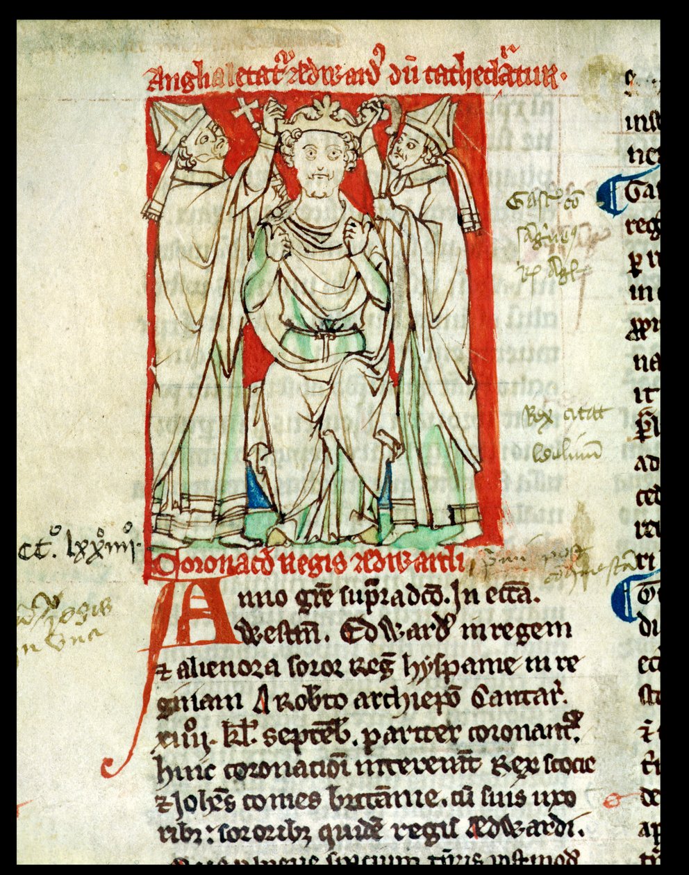 Ms 6712 (A.6.89) fol.247v Edward I (1239-1307), Flores Historiarum