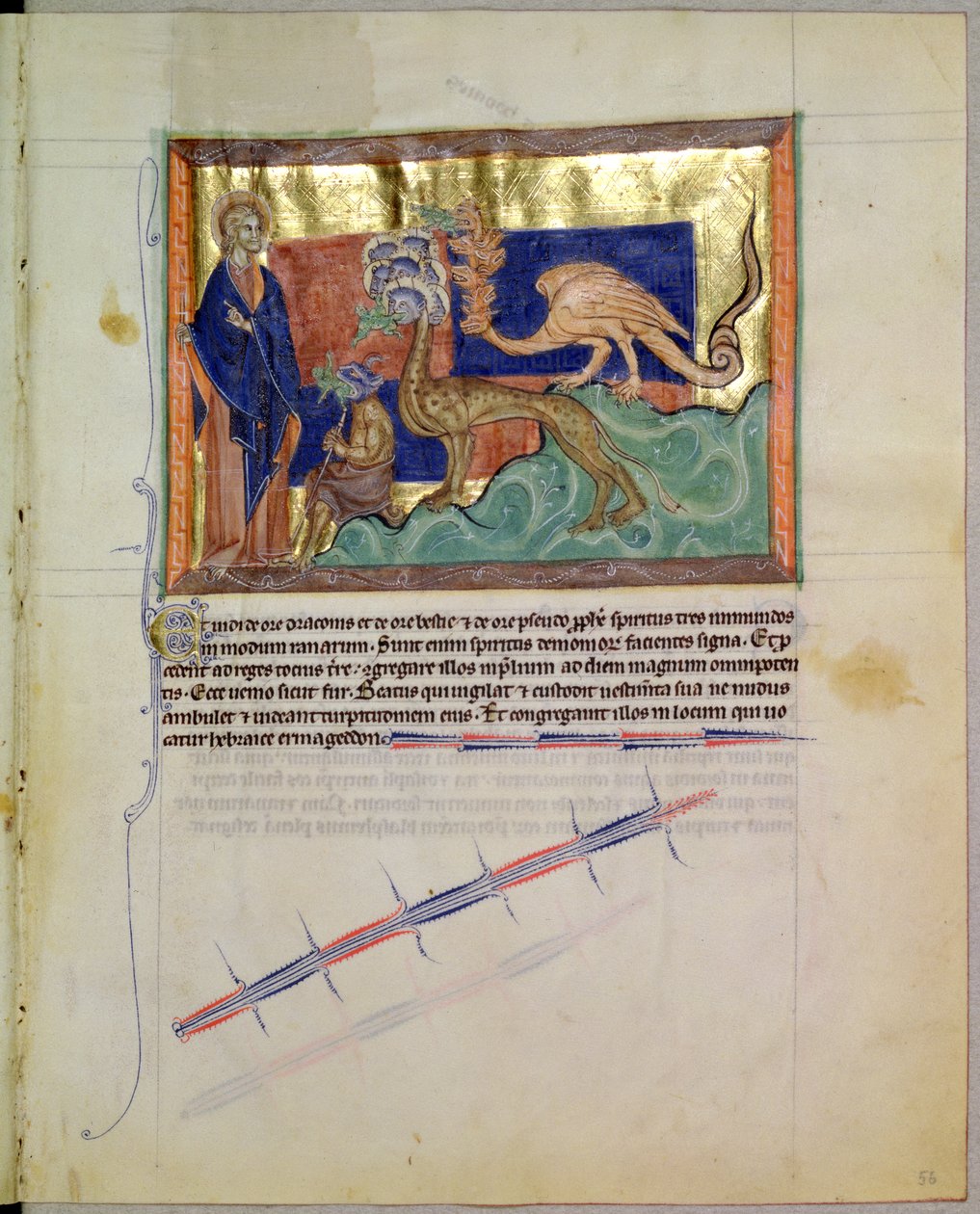 Ms L.A. 139-Lisboa fol.56 Evangelist Aziz John, Gulbenkian Apocalypse
