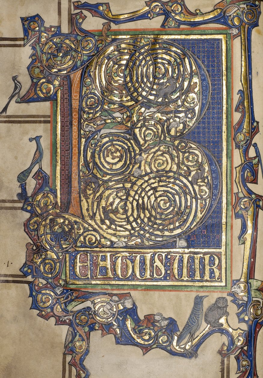 Ms. New Coll 358, ön yüz, Psalter, St. Alban