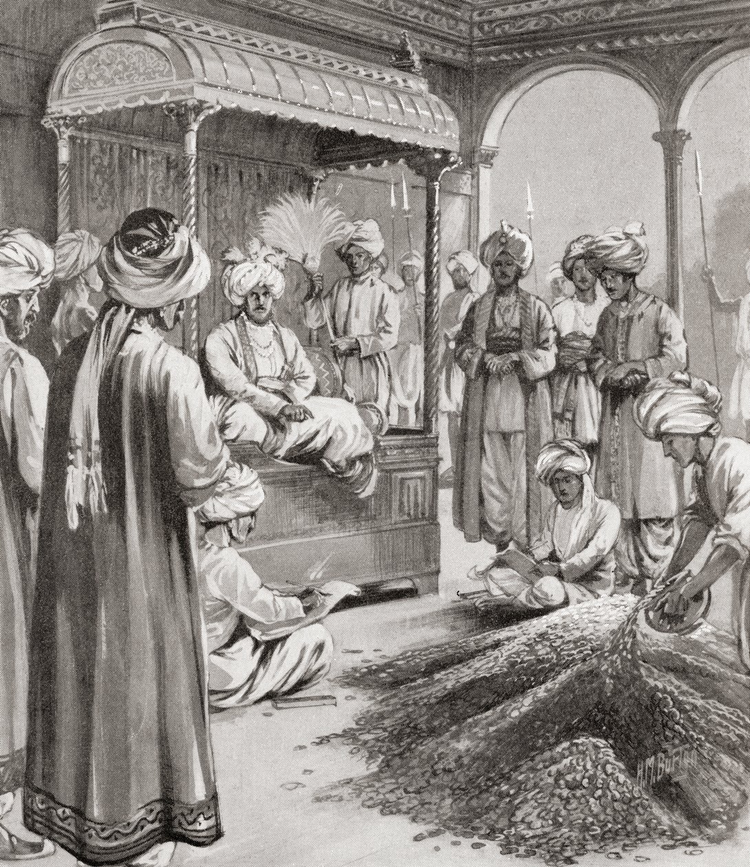 Muhammed bin Tughluq jeton para birimi veriyor by English School