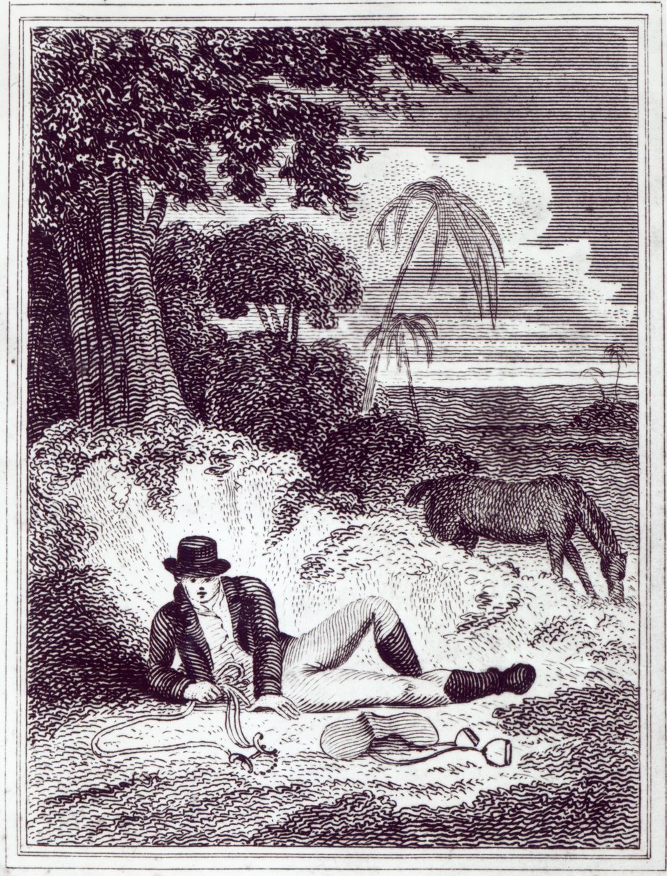 Mungo Park in Africa, an illustration from 