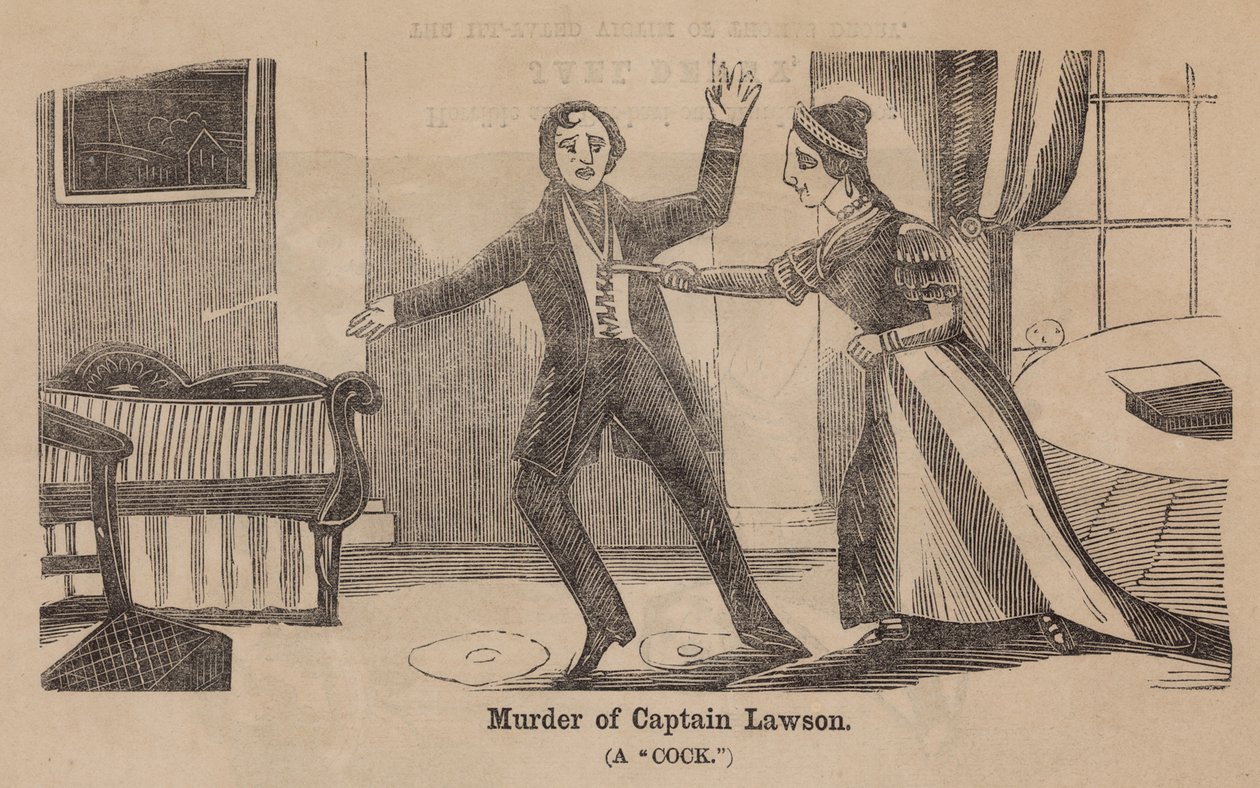 Yüzbaşı Lawson Cinayeti (gravür) by English School